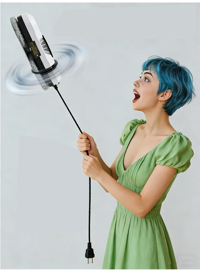 Robot aspirateur de vitres à jet d'eau avec réservoir, aspirateur intelligent pour vitres et murs, machine de nettoyage en une seule touche.