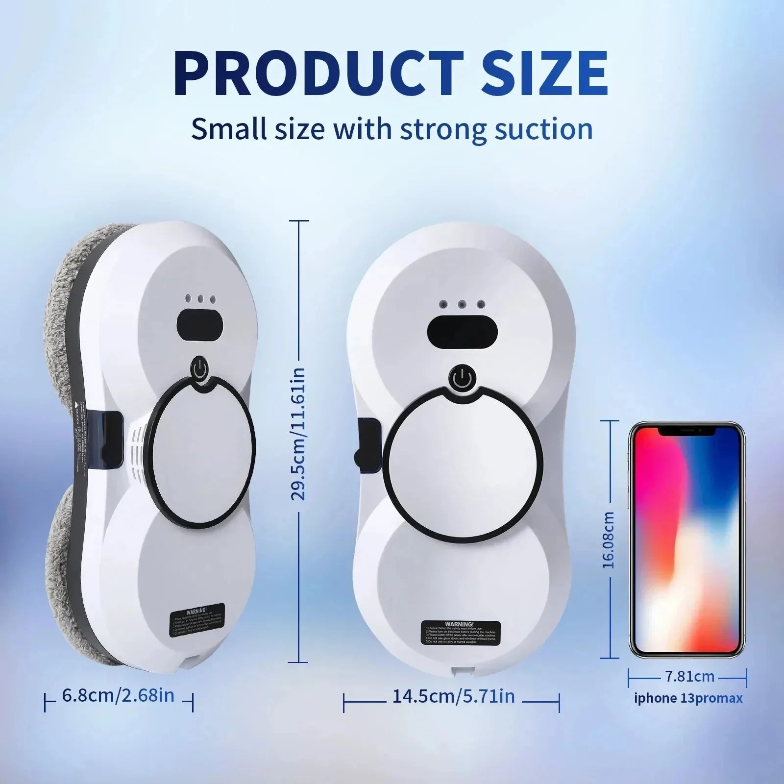 Robot nettoyeur de vitres automatique avec jet d'eau, télécommande, aspirateur et système anti-chute pour appartements et bureaux en hauteur