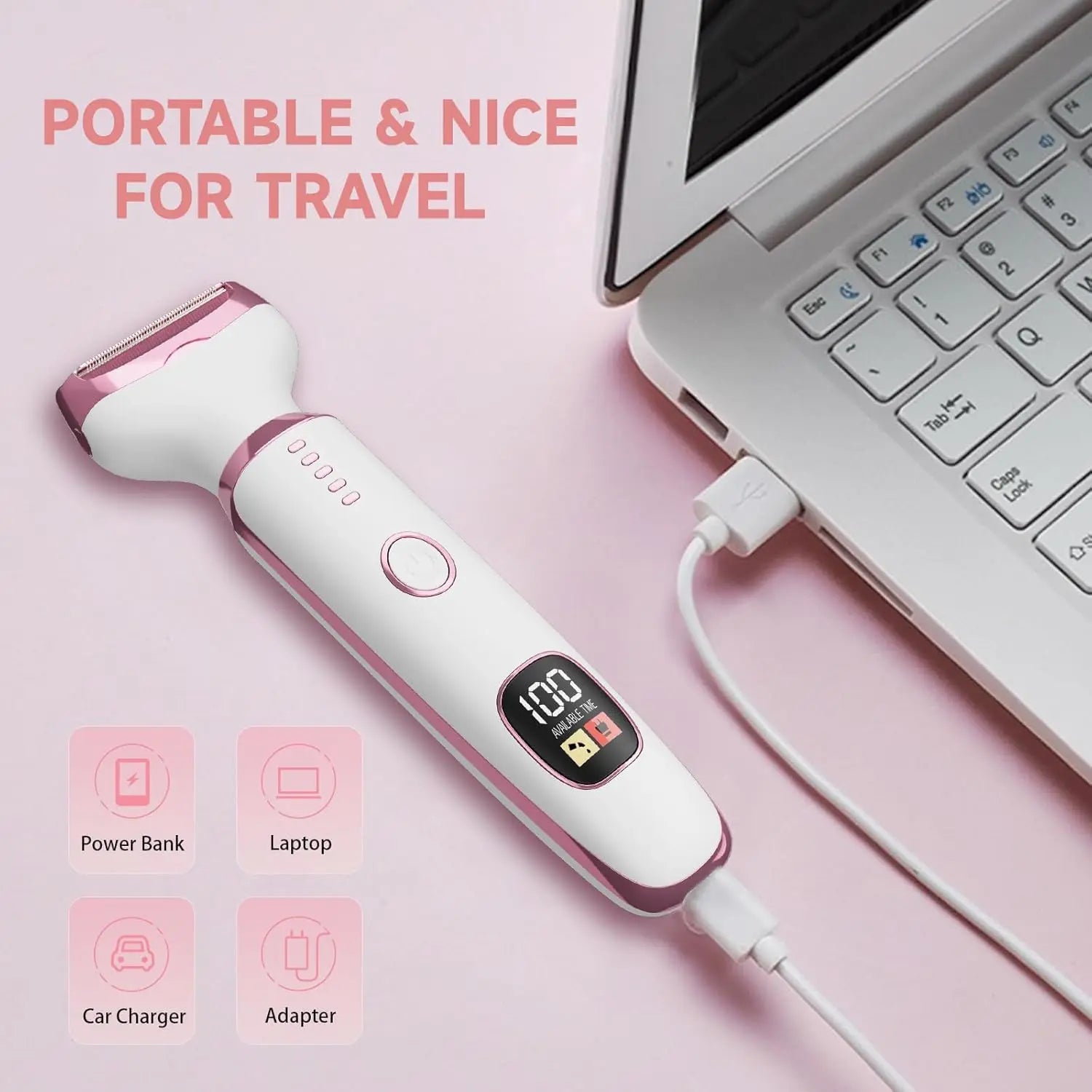 Épilateur à pince YTWO, rechargeable Type-C, sec/mouillé, corps/aisselles/maillot, CE/RoHS