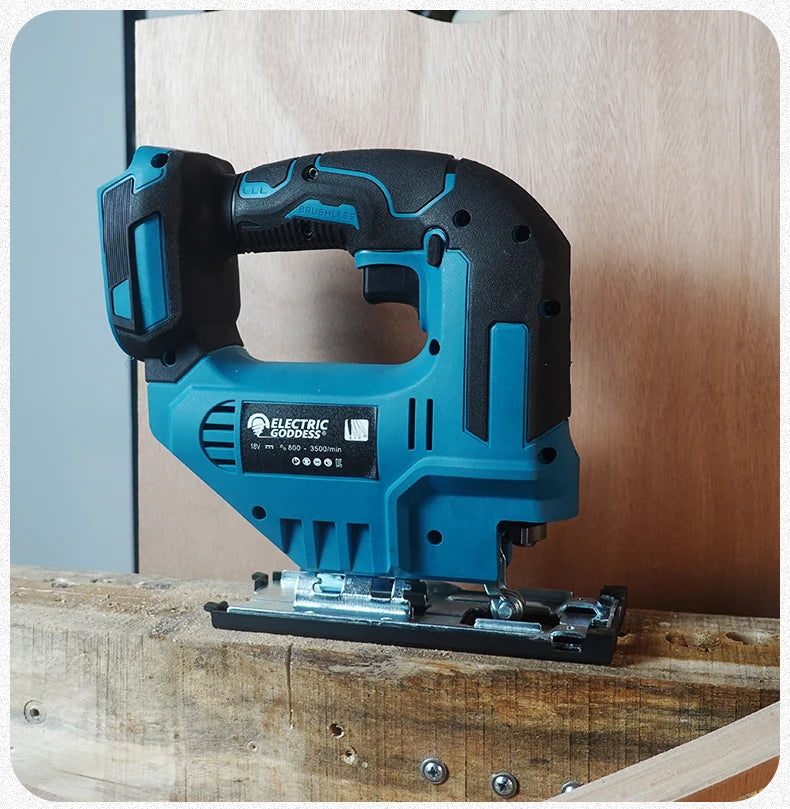Scie sauteuse sans fil Electric Goddess, 18 V, 750 W, coupe bois/métal/PVC, 800-3500 tr/min